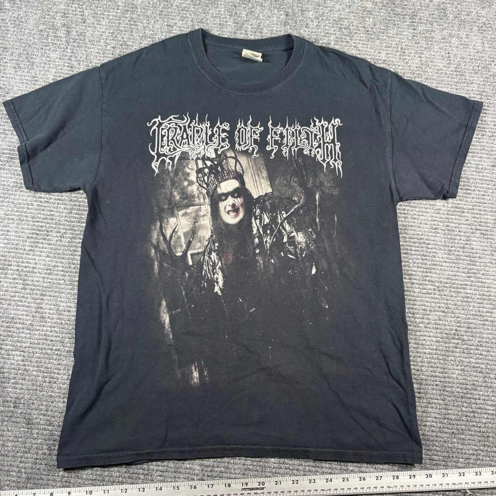 Gildan Cradle of Filth Shirt Mens L Black Excellent Graphic Band Tee Dani Filth